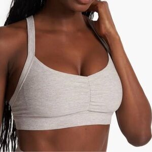 Vuori Light Gray - Elevation Ruched Bra Sports Bra